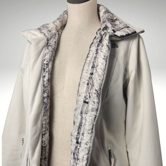 The North Face Jacket Women’s Size Medium White Windwall Full Zip Soft Shell - Picture 9 of 14